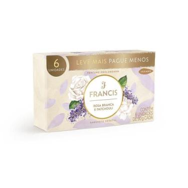 Imagem de Sabonete Francis Luxo Rosa Branca e Patchouli 90g - Embalagem c/ 6 Uni