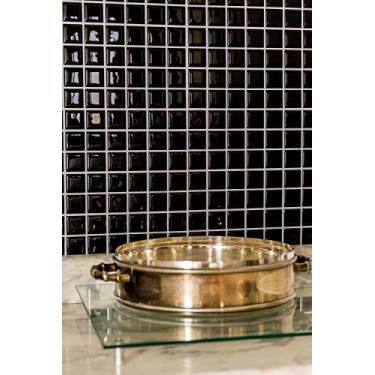 Imagem de Pastilha Adesiva Preta Resinada Kit 4 Placas