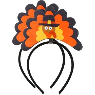 Imagem de Ysqool 2 Pack Thanksgiving Turkey Headbands | Turkey Drumstick Head Boppers | Fun Party Favors Accessories | Suitable for Adults | Perfect for Fall Thanksgiving Party Decorations