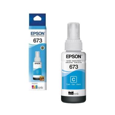 Imagem de Tinta Epson Original 673 T673 T673120 Ciano L800 L810 L1800 L805 L850 70ml