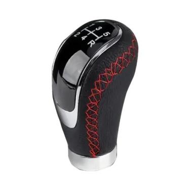 Imagem de Manopla De Câmbio Universal De 5 Velocidades Em Couro PU Para Carros M