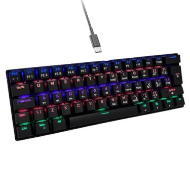 Imagem de Teclado Mecânico Gamer Darkfire 60% Switch Blue RGB Alta Performance
