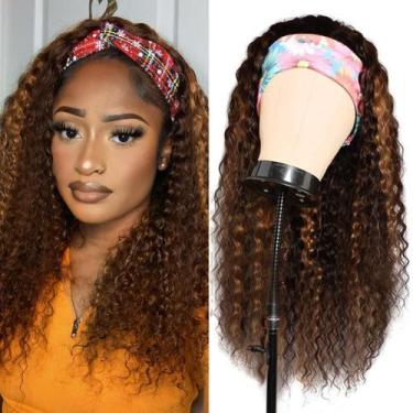 Imagem de Peruca com bandana Youngirl Ombre Deep Wave Human Hair 20" 4 /27