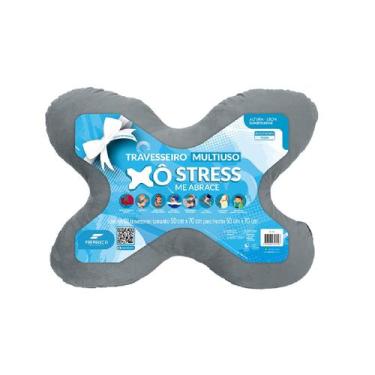 Imagem de Travesseiro Nasa Fibra Siliconada Xô Stress Grafite Fibrasca