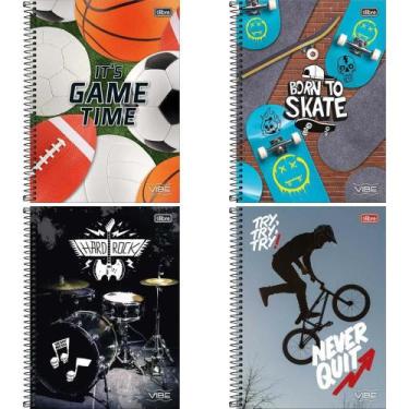 Imagem de Caderno 01X1 Capa Dura Vibe 80 Folhas Masculino PCT.C/04 - Tilibra