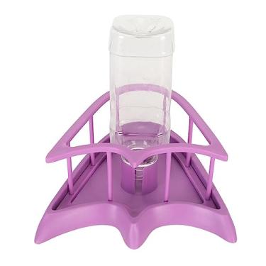 Imagem de Alimentador Automático de Água para Répteis PP Dispensador de Água para Animais Pequenos Bebedouro Seguro Cerca Roxa para Répteis Bebedor de Água Dispensador Com Garrafa para (L NW-13)