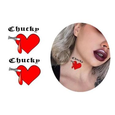 Imagem de Tatuagem temporária haloween noiva do chucky cosplay - 3i