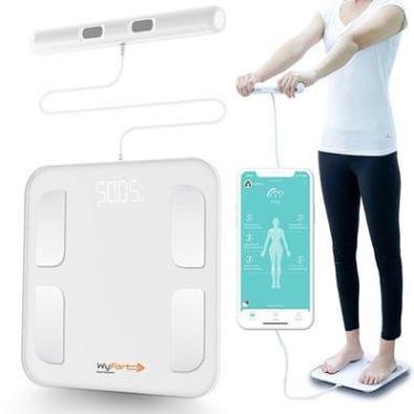 Imagem de Balança Bioimpedância Wyfort Electronics, Smart, App, 8 Sensores - Wf03