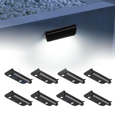 Imagem de Kwinmyso Iluminação de paisagem de baixa tensão CA/CC 10.2 cm 1.8W 12V AC/DC, luz do dia 5000 K, luz branca para parede de retenção, iluminação Hardscape, 50.000 horas de vida útil ao ar livre, 8