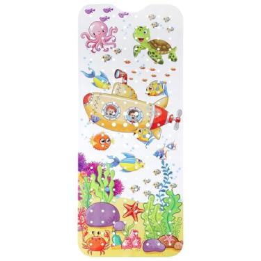 Imagem de Tapete de banho de bebê, tapete de banheira infantil, tapete de banheira infantil com ventosas, tapete de chá de bebê antiderrapante, tapete de chuveiro de banheira com estampa de desenho animado