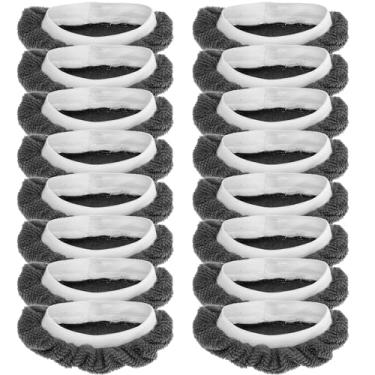 Imagem de UKQRRTC 16 almofadas de esfregão a vapor, acessórios reutilizáveis de pano a vapor, acessórios de pano de vapor de alta eficiência, almofadas de limpeza a vapor laváveis para limpador a vapor portátil