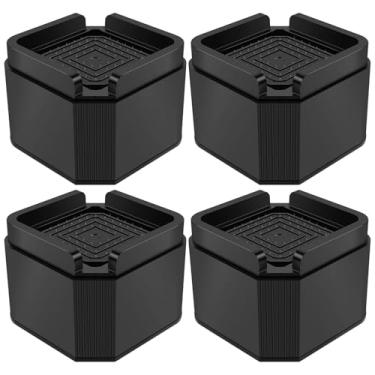 Imagem de Pacote com 4 peças de elevação para móveis de cama, elevadores de cama resistentes de 7,6 cm, um conjunto de quatro elevadores pode suportar até 500 kg, levantador de móveis para cama, sofá, armário
