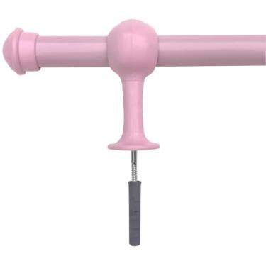 Imagem de Kit Varão de Madeira Para Cortinas de Quarto, Sala e Cozinha.(ROSA,1,50 Mts)