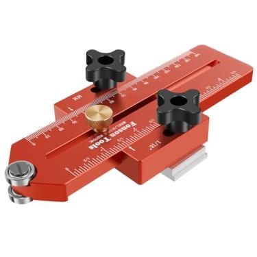 Imagem de Guia de corte fino de serra de mesa para fazer cortes repetitivos estreitos de tiras finas de metal rápido seguro guia de rasgo fino ajustável para serra de mesa, serra de fita, roteador, mesa para