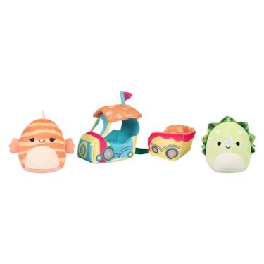 Imagem de Squishmallows Micromallows SQMM0015 Accessory Set - Train Ride Super Soft Mini 6.5 cm Plush Figures (Tristan & Lucienne)