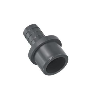 Imagem de Unifizz 1 peça 32 mm x 30 mm (1-1/10.2 cm x 1-3/40.6 cm) adaptador de mangueira farpada PVC conector de tubo reto cinza para encanamento e irrigação