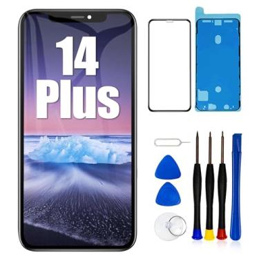 Imagem de Tela de substituição para iPhone 14 Plus de 6,7 polegadas, tela LCD sensível ao toque digitalizadora com ferramentas de reparo, compatível com A2886, A2632, A2885, A2888, A2887