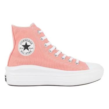 Imagem de Tênis Converse All Star Move Plataforma Hi - Cano Médio, Confortável, Versátil, Original e Ideal para o Dia a Dia (Rosa Flamingo, BR, Adulto, Numérico, 36)