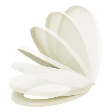 Imagem de Assento Sanitário Celite Azalea Soft Close Creme  Tampa de Vaso Oval c