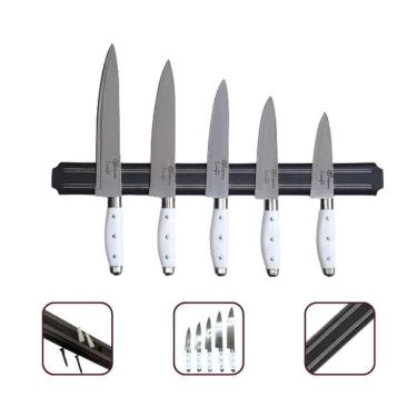 Imagem de Kit 5 Facas + Barra Magnética - SQ - Corte Carne