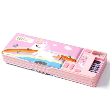 Imagem de Estojo multifuncional dobrável, lindo organizador de caixas de canetas