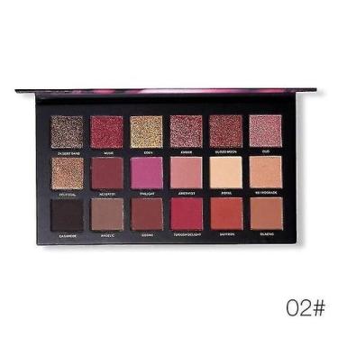 Imagem de Sombra de olhos shimmer matte sombra maquiagem paleta 18 cores cromado