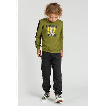 Imagem de Conjunto Infantil Verde de Moletom Dinosaur Explorer - Vida Costeira O