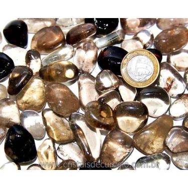Imagem de Quartzo Fumê Rolado Natural 1kg - Pedra de 20 a 35mm Tipo A - Atacado