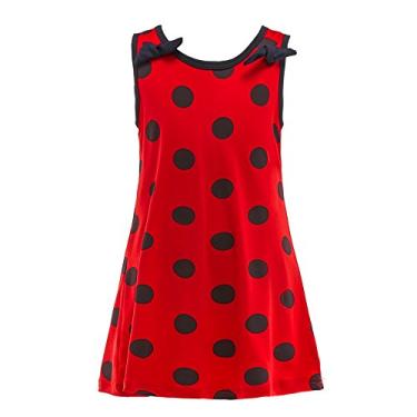 Imagem de Dressy Daisy Roupa de dormir para meninas, joaninha, bolinhas, vermelho e preto, fantasia de festa de aniversário, tamanho 10