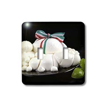 Imagem de 3dRose lsp_82147_2 Italy, Cuisines, queijo mussarela Eu16 Nto0108 Nico Tondini interruptor duplo