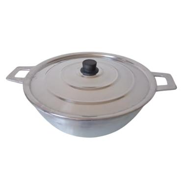 Imagem de Tacho Nº35 Alumínio Fundido Polido Com Tampa 8lts