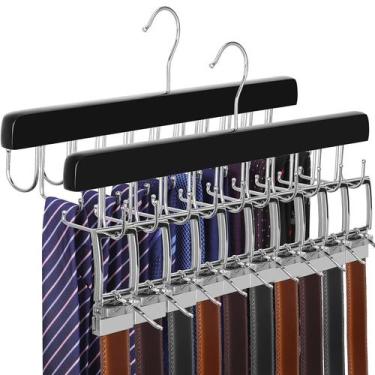 Imagem de Suporte de cinto e gravata TOPIA HANGER CT52B para 60 cintos e gravata