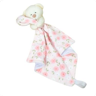 Imagem de Naninha Bebê Menina Premium com Prendedor Chupeta Dupla Face Malha 100