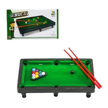 Imagem de Mesa Mesinha Sinuca Plástico Brinquedo Aveludada Divertida