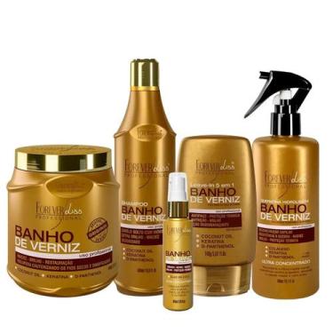 Imagem de Forever Liss Kit Completo Banho De Verniz Com Máscara 1kg - Forever Li