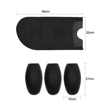 Imagem de Domary Almofadas de Barro de Suma de Polegar Saxofone Pontas de Chave de Palmeira Definir Protetor de Dedo Em Gel de Silicone para Saxofone Soprano de Tenor Alto Preto