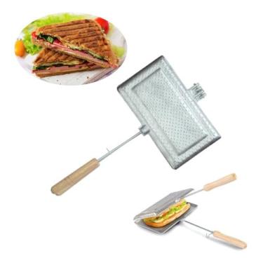 Imagem de Sanduícheira Tostex Baurutex Duplo Forma Bauru Em Alumínio Fogão