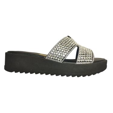 Imagem de Tamanco Feminino Tiras Strass Flatform Vizzano 6492.334