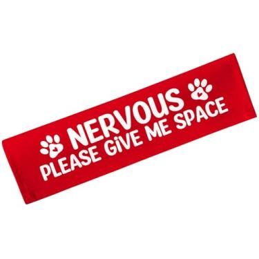 Imagem de Advivio Funny Give Me Space Dog Leash Manga, Coleira de Cachorro Nervoso Alerta Pendurado Etiqueta de Identidade, para Presente de Aniversário de Animais de Estimação