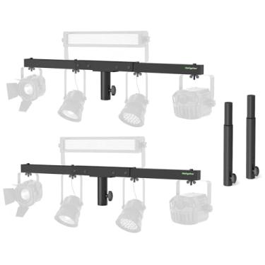 Imagem de NiuNyuNeu Barra transversal de extensão T-Bar com suporte de luz DJ com suporte estendido de 36,8 cm para tripé de palco de luz par, conjunto de 2