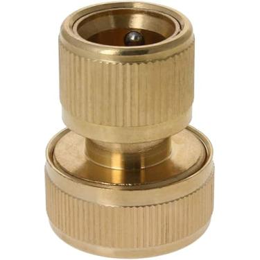 Imagem de 1 peça de acessórios de conexão rápida para mangueira de jardim, tamanho de interface de 3/10.2 cm, conexão fácil, sem vazamento, conectores e conexões de mangueira de água de latão sólido
