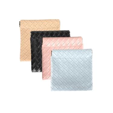 Imagem de Bolsa de maquiagem pequena com 4 peças, mini bolsa portátil para cosméticos, porta-moedas, batom, organizador de cosméticos, bolsa de armazenamento de viagem para mulheres, presente de Dia das Mães