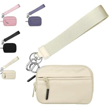 Imagem de Porta-moedas e porta-cartões multicolorido, elegante, à prova d'água, vários compartimentos para moedas e cartões, Bege, Elegante