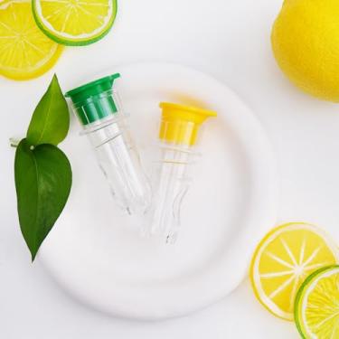 Imagem de Espremedor de limão, 2 unidades de suco de limão com tampa para bebidas, coquetéis, chá