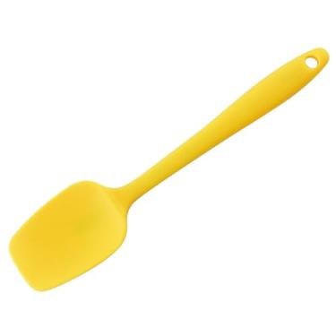 Imagem de Espátula raspadora de silicone em forma de T, espátula de colher, espátula de silicone, ferramenta de cozimento versátil, ferramenta de mistura para cozinha doméstica (amarelo)