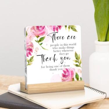 Imagem de Thank You Gifts for Women Coworker Team Teacher Appreciation Inspirational Farewell Retirement Gift Funny Office Decor Desk Decor Acrylic Plate Decorative Sign for Home Bookshelf Tabletop Shell