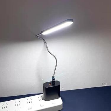 Imagem de Lâmpada de leitura USB flexível para notebook, laptop, mesa para quarto, banheiro, corredor, cozinha, branca01