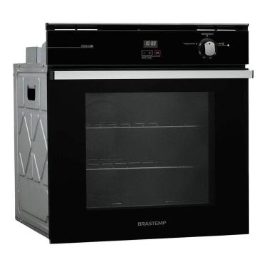 Imagem de Forno À Gás Brastemp 78 Litros Time De Embutir Preto 220V