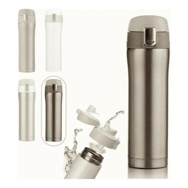 Imagem de 2X Garrafinha De Água Squeeze Térmica 500Ml Mantém Temperatu