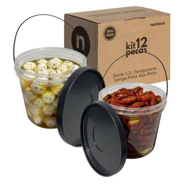 Imagem de Balde 3.2L Para Tomar Banho - 12 Pçs